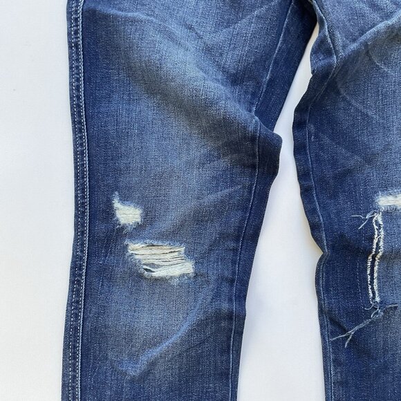 Guess Women’s 1981 High Rise Skinny Jeans Blue Distressed Wash Size 24 - Picture 5 of 14